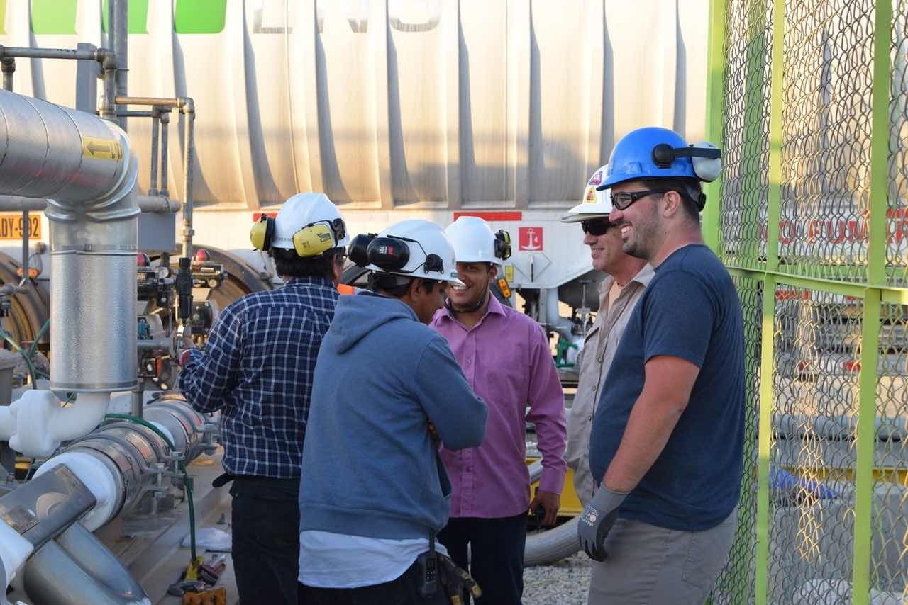 Okra Energy engineers at the Colán plant